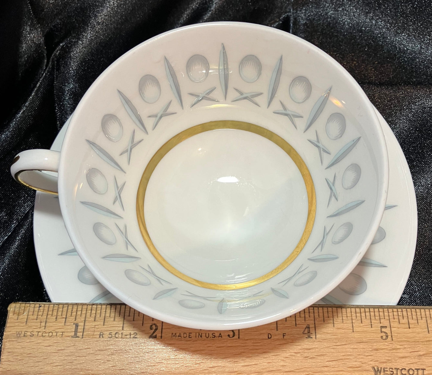 Vintage Paragon China Cup and Saucer – Cross & Olive Pattern