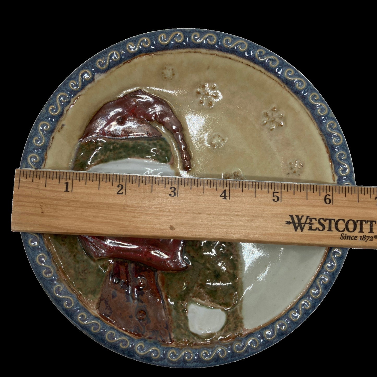 Christmas Plate - Forest Friends Snowman with Red Scarf