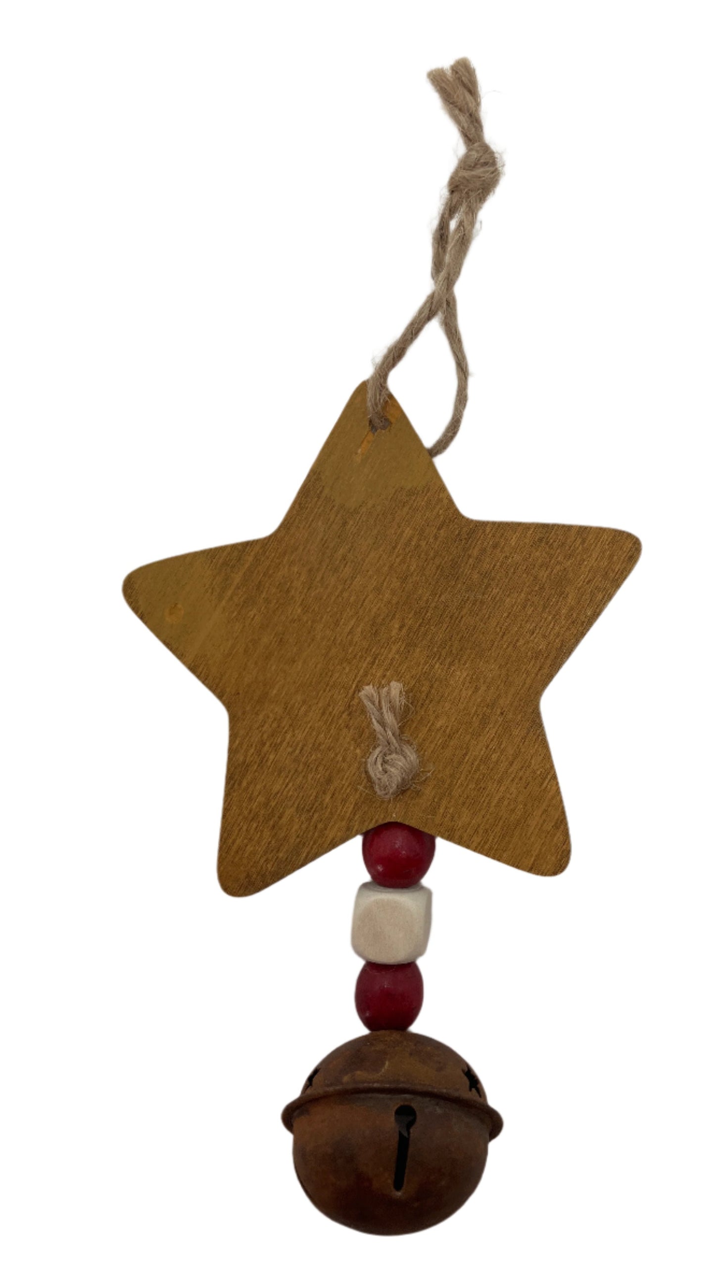Christmas Ornament - Primitive Star with Rusty Bell