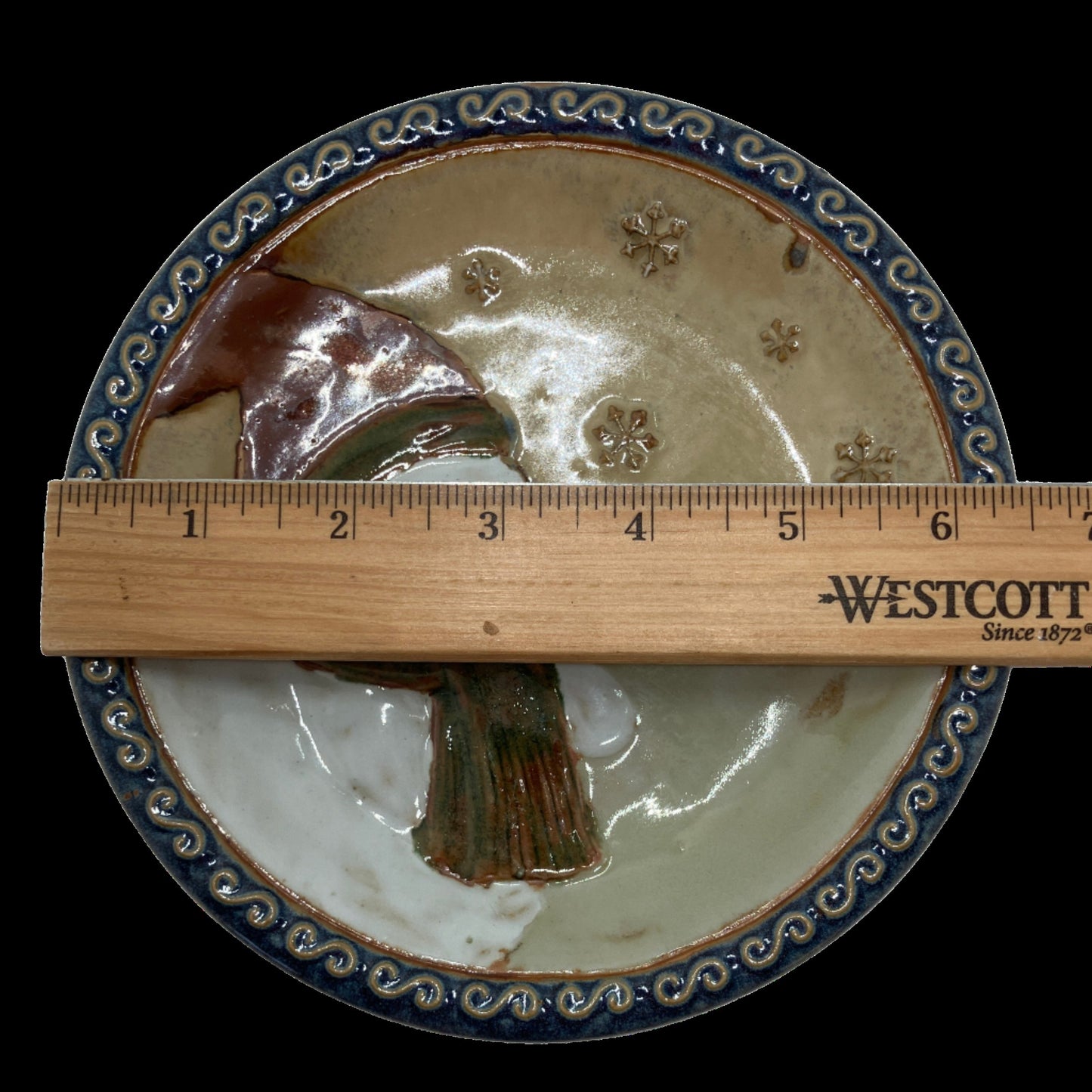 Christmas Plate- Forest Friends Snowman in Green Scarf