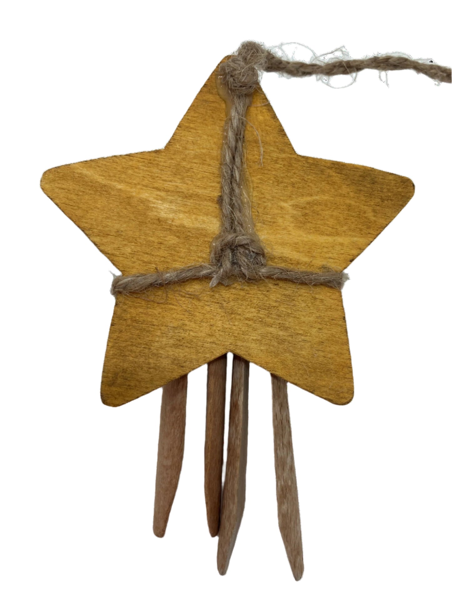 Christmas Ornament - Vintage Wooden Clothespin Handcrafted Nativity