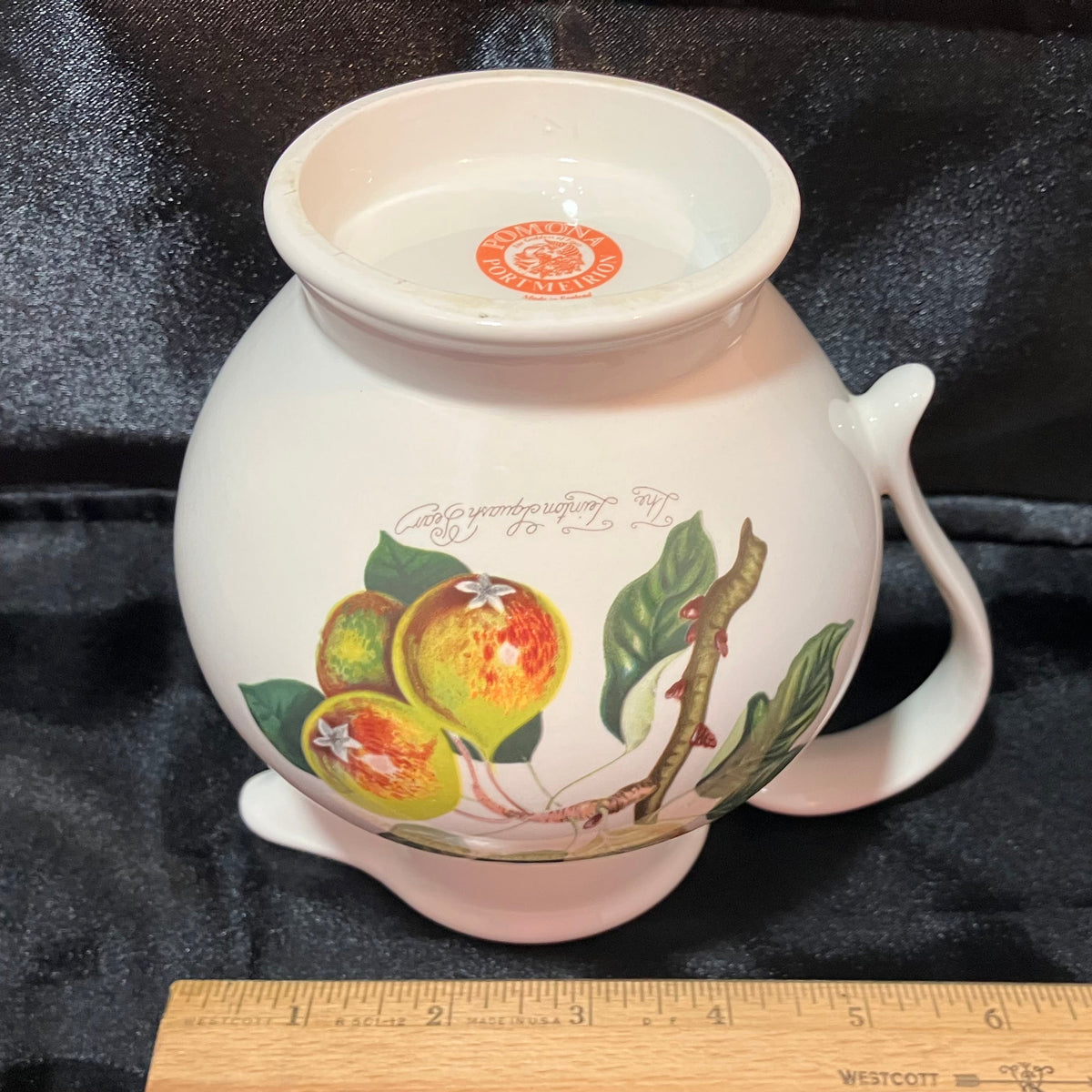 Vintage Portmeirion Pomona Bow Jug – Susan Williams-Ellis – Squash Pear Pattern – 24 oz Small Pitcher