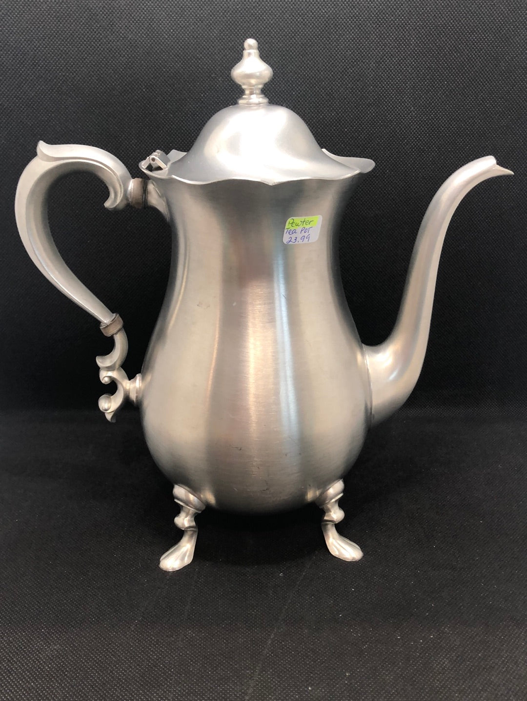 Vintage Pewter Tea/Coffee Pot by Poole Footed #2225