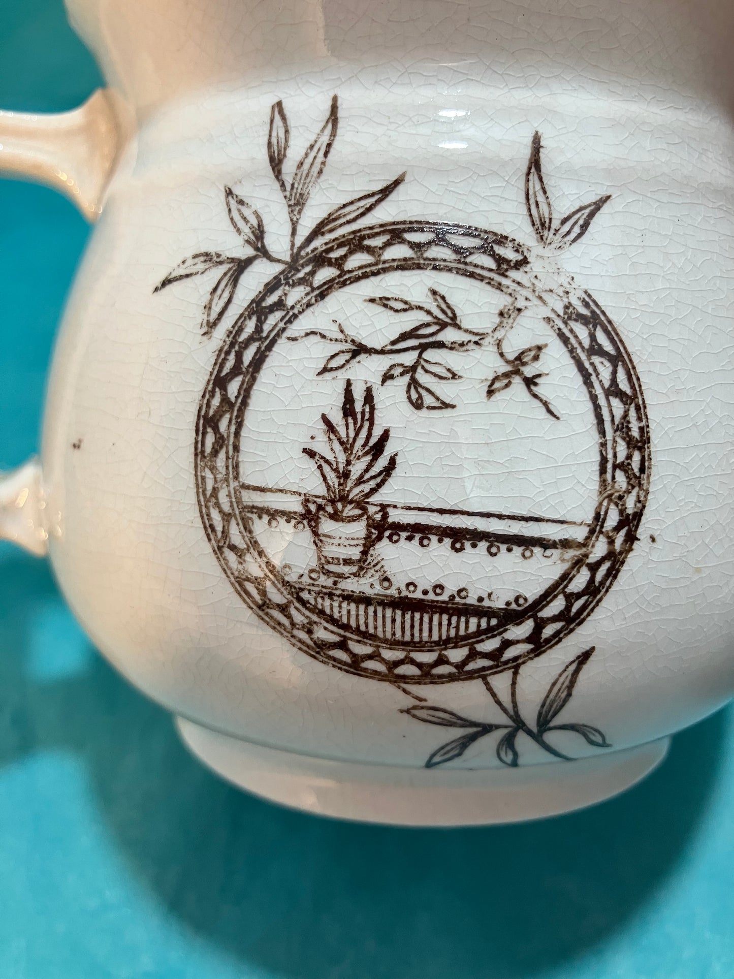 Antique Wallace & Chetwynd Ironstone Shaving Mug – Aesthetic Period, 1880s