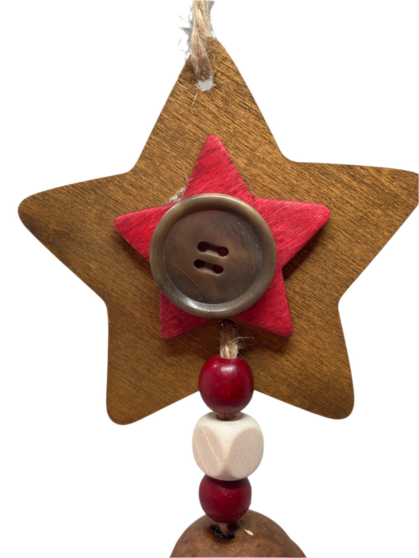 Christmas Ornament - Primitive Star with Rusty Bell