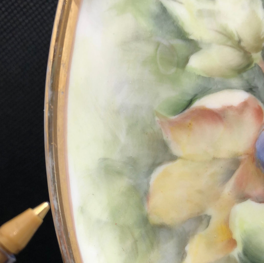 Hand Painted Porcelain Plate by Vi Lane