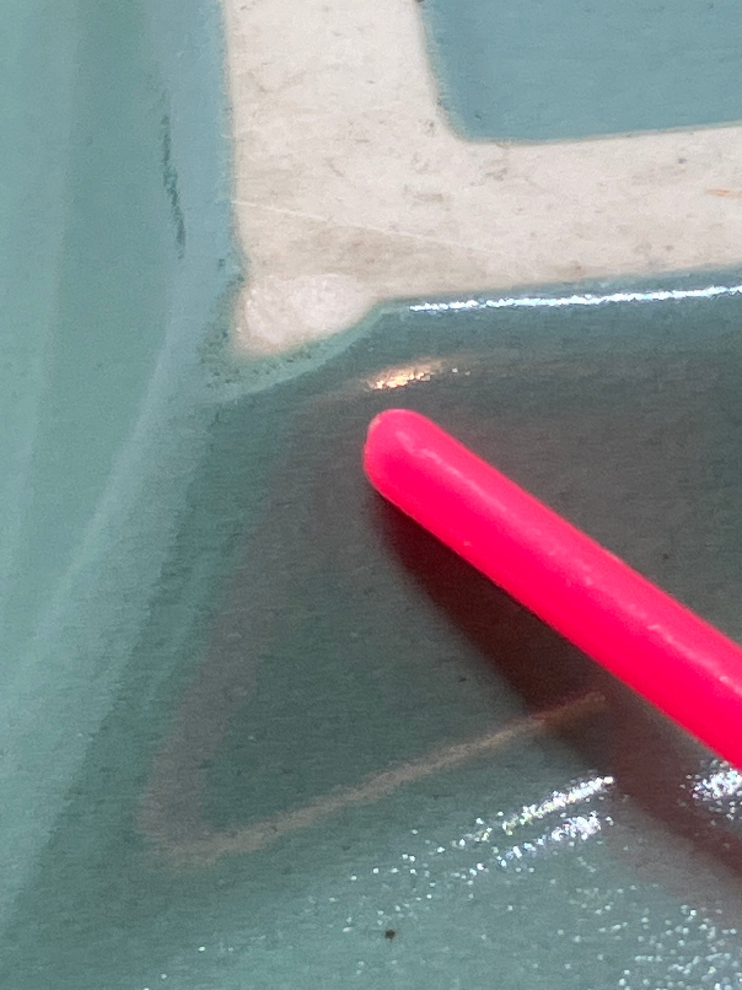 Vintage Abingdon Mid-Century Round Bowl – Teal Porcelain (1940s)