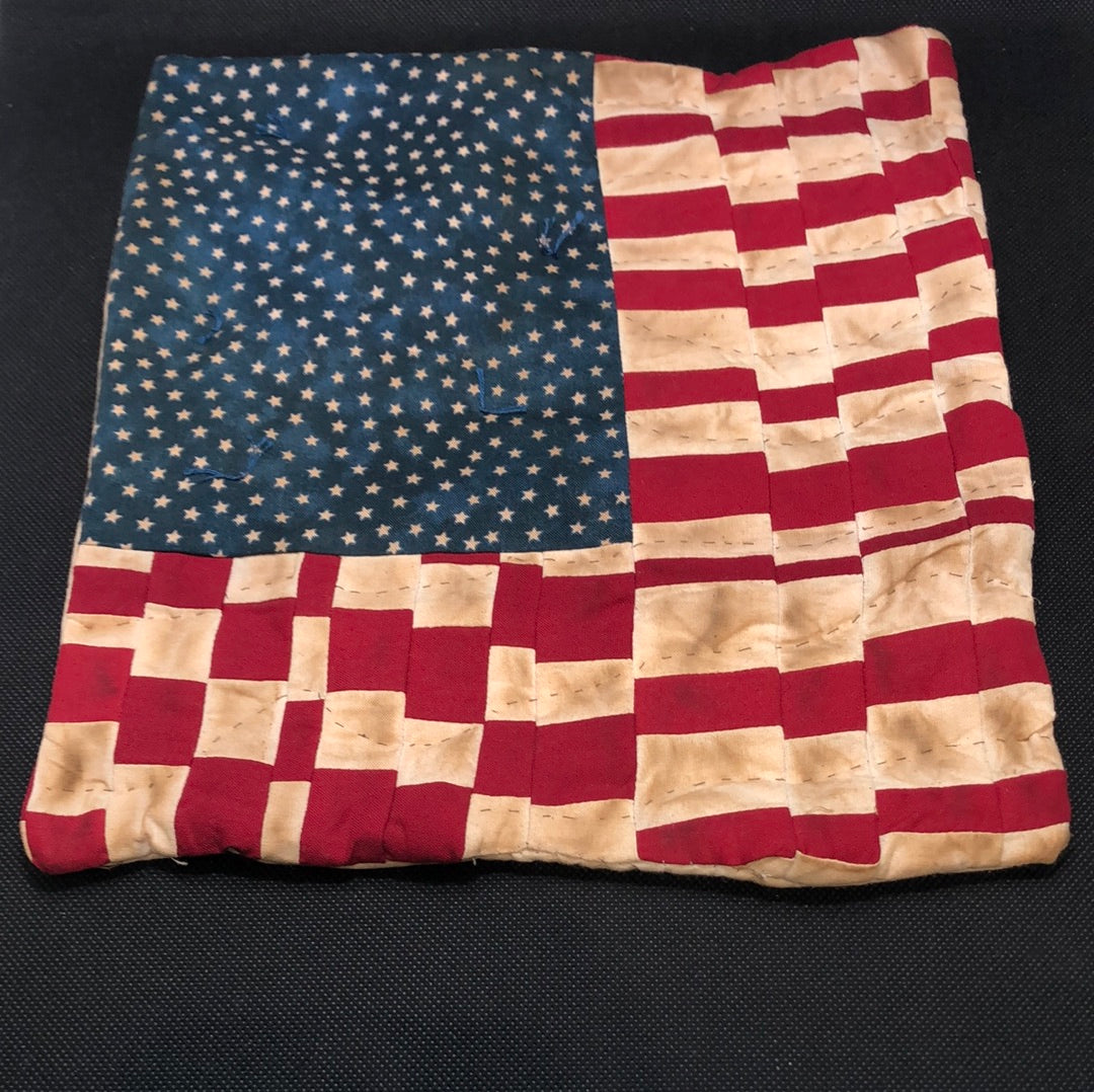 Americana quilted flag wall hanging