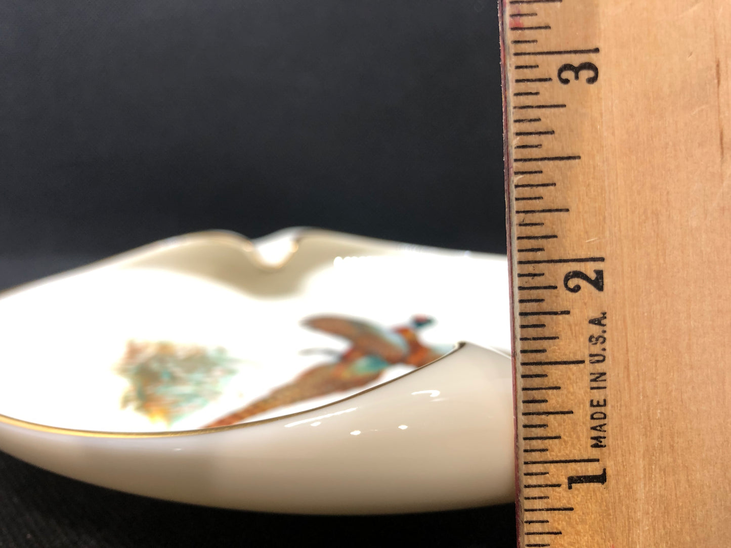Ashtray Lenox pheasant depth