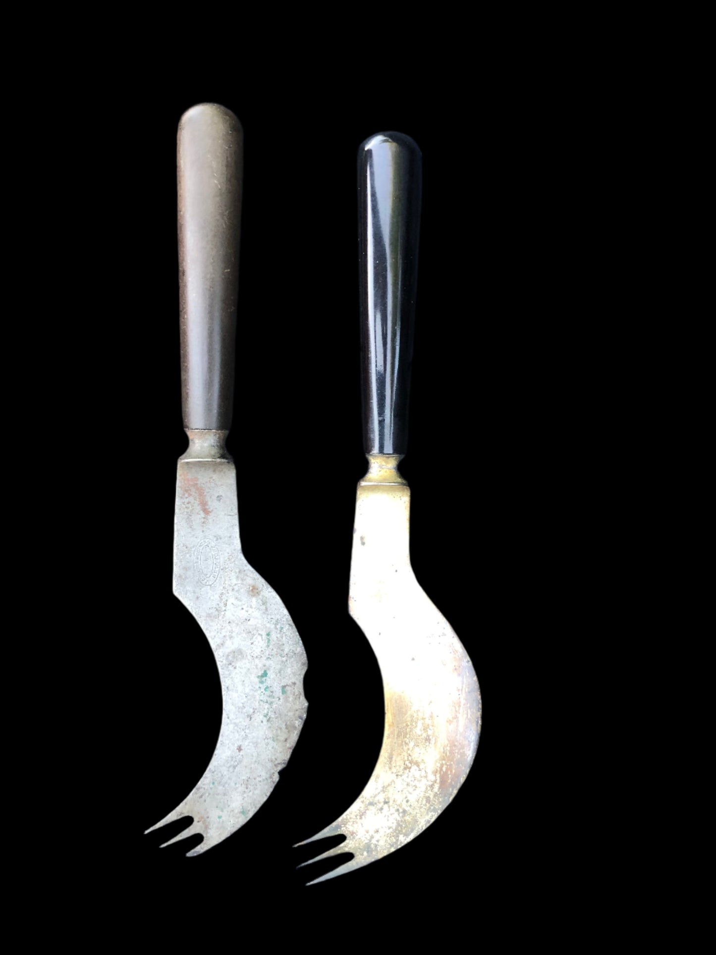 Civil War Era Adaptive Utensils – J. Curley & Brother New York – Rare One-Armed Knife & Fork Combination