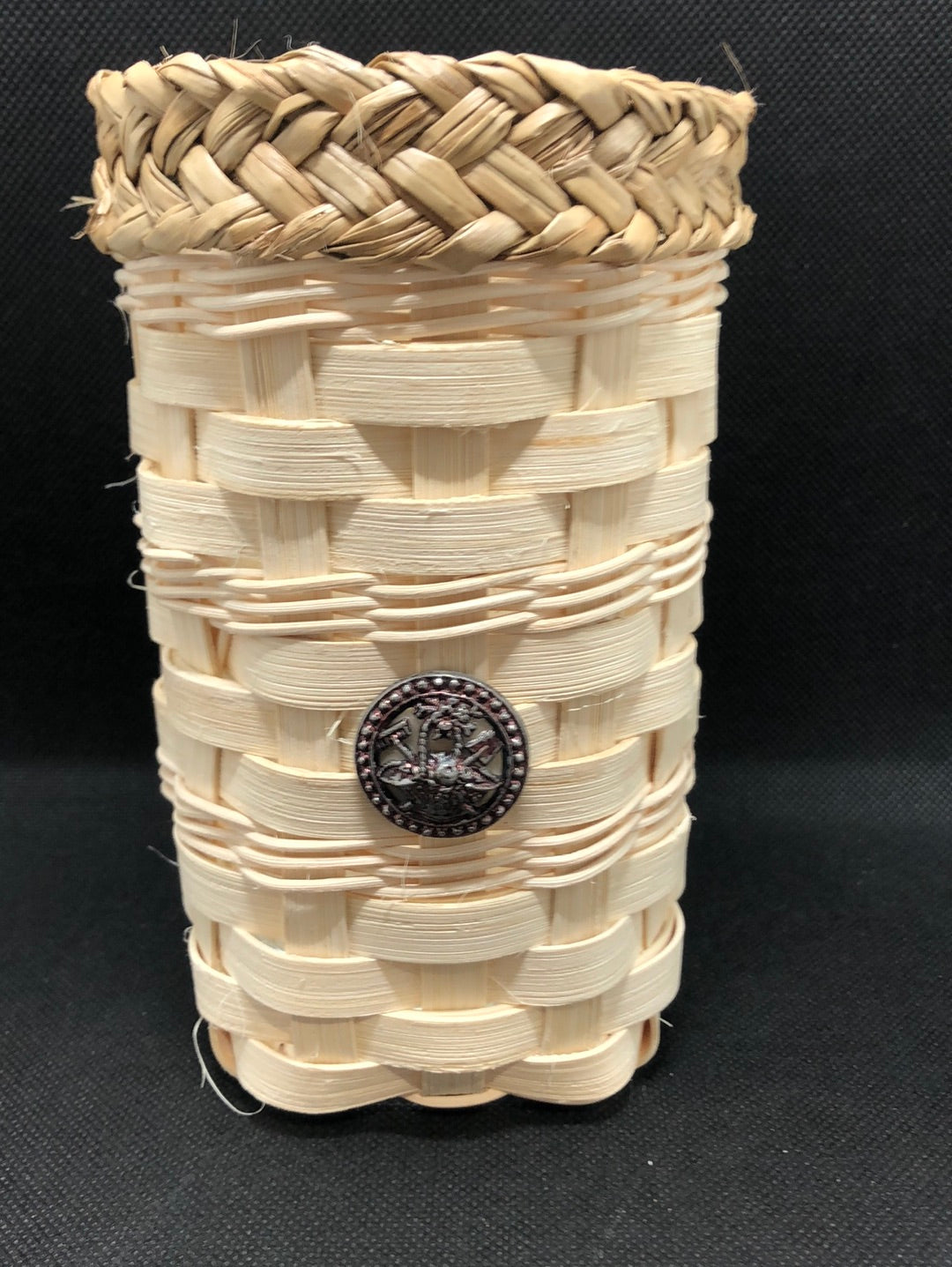 Locally Handwoven Basket Vase