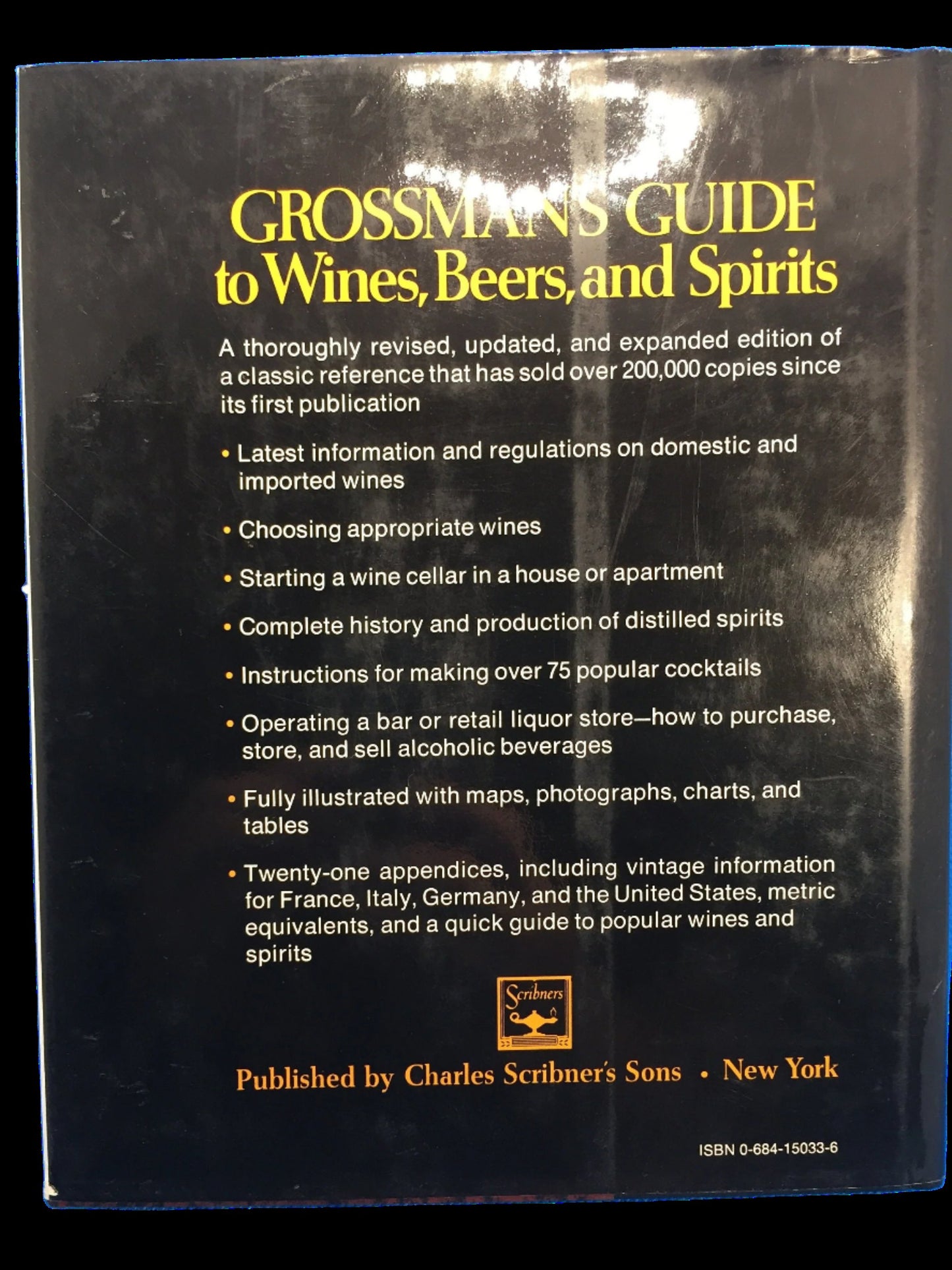 Book Grossman's Guide to Wines, Beers, and Spirits Back Cover