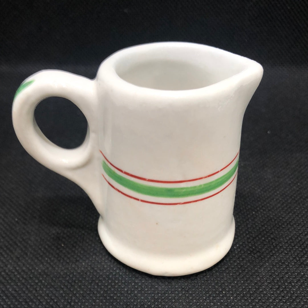 Little Ironstone Creamer with Stripes
