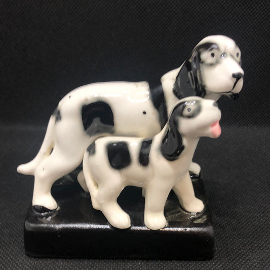 Black and White Porcelain Dogs