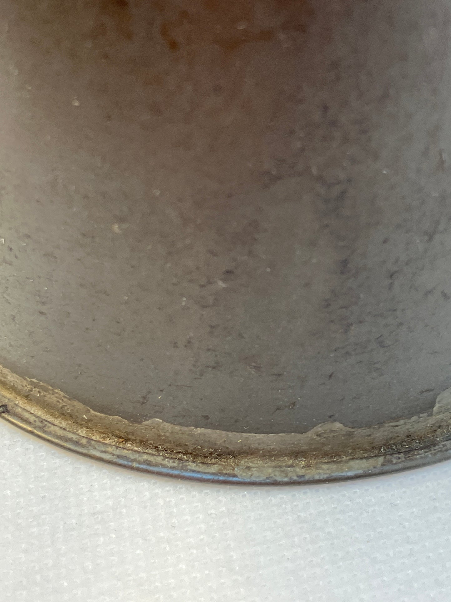 Antique Tin Oil Can – Primitive 19th Century Patina – Hinged Lid & Ring Handle