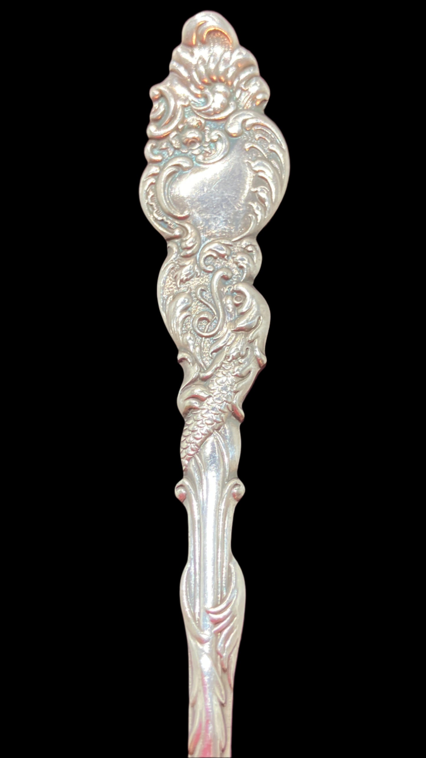 Cake Serving Fork Handle by Rogers Bro Columbia Pattern in Silver Plate