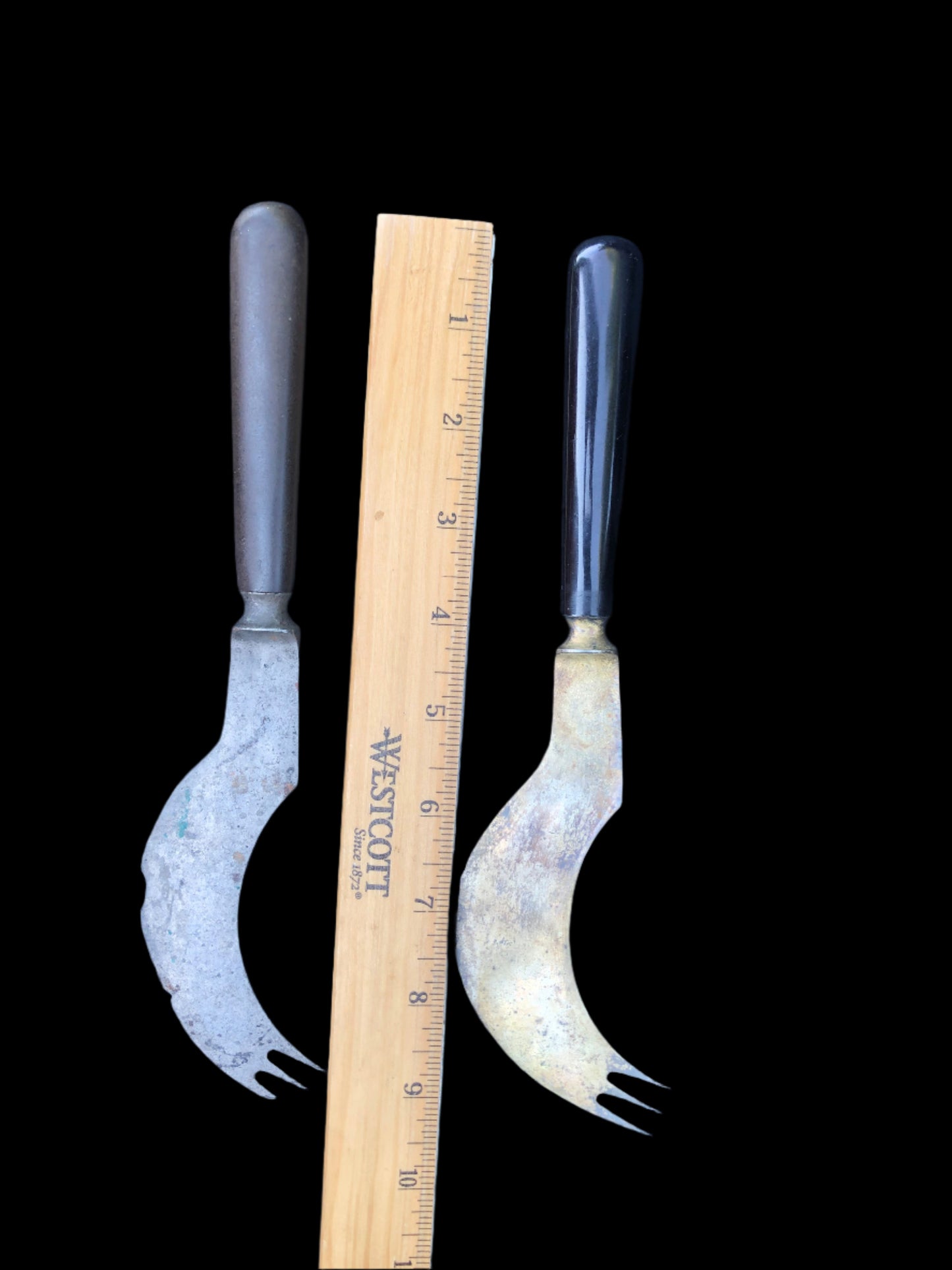 Civil War Era Adaptive Utensils – J. Curley & Brother New York – Rare One-Armed Knife & Fork Combination