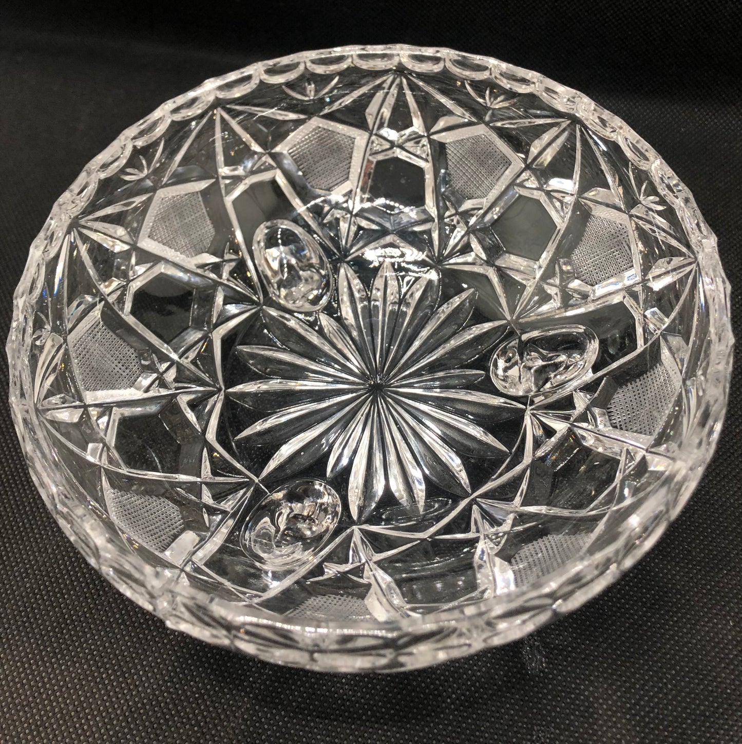 Lead Crystal 3 Footed Candy Dish