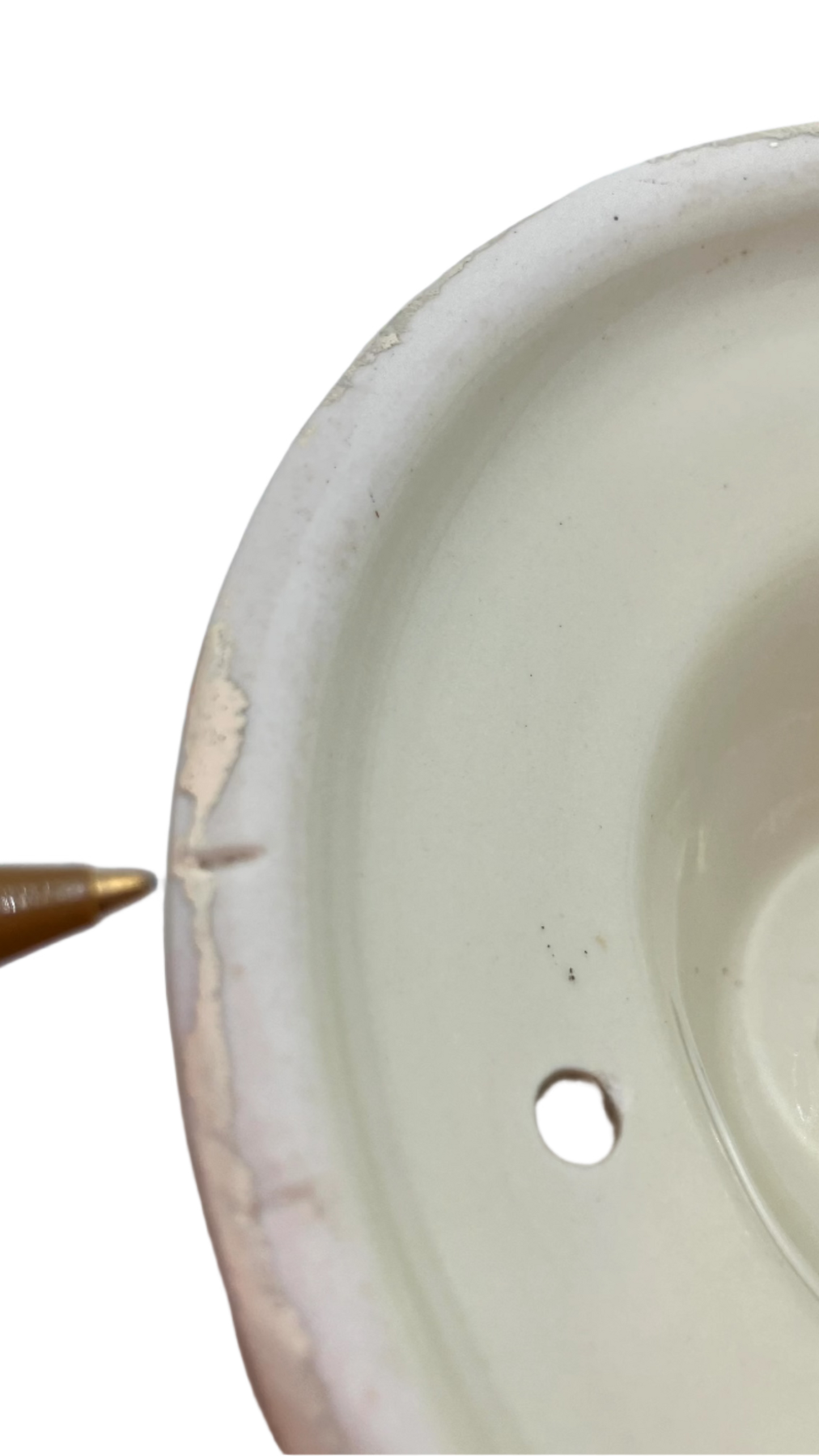 Vintage 1930s Porcelain Flush Mount Ceiling Light Fixture – Art Deco Cottage Style