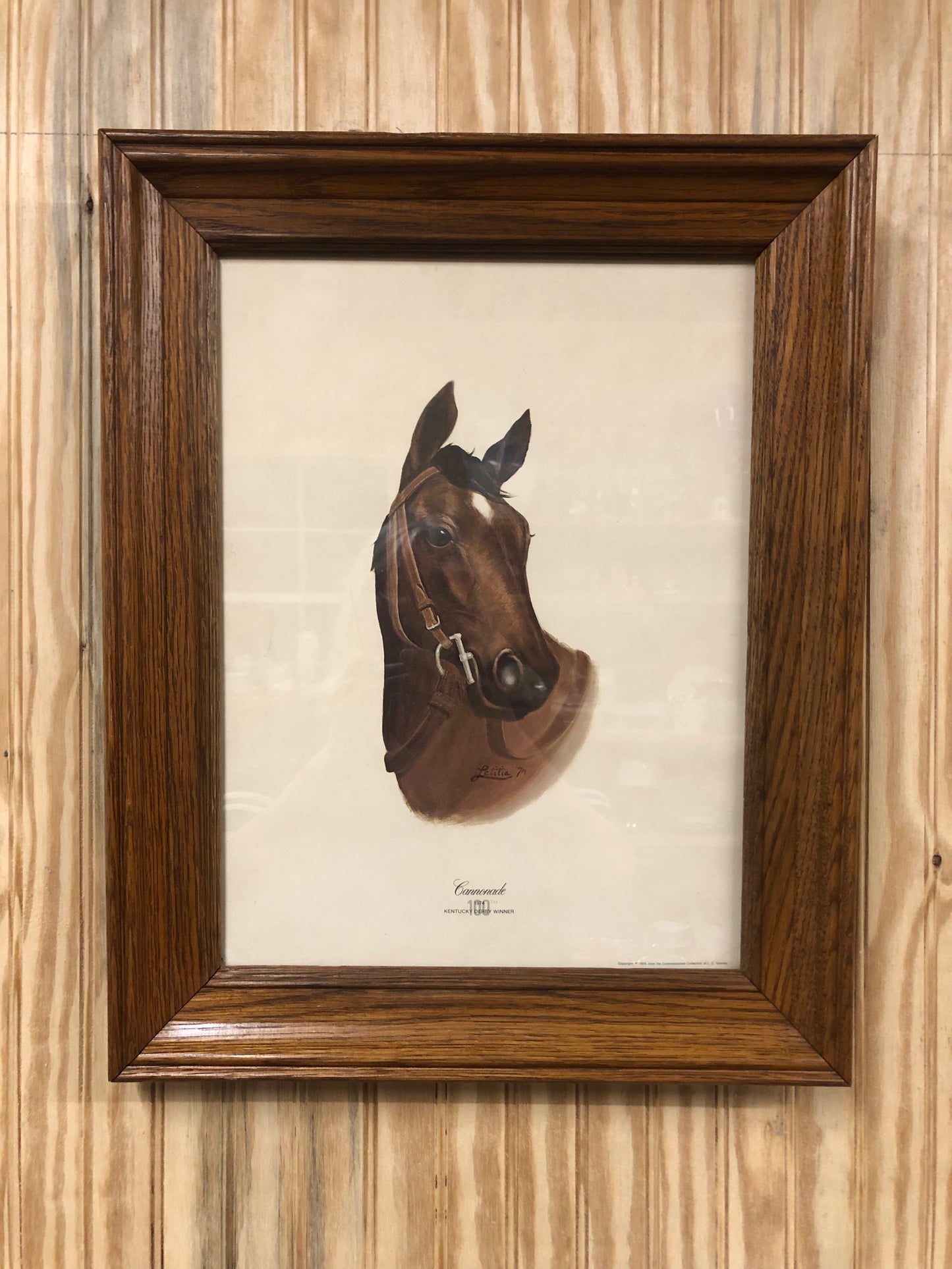 Vintage 1974 Kentucky Derby Winner "Cannonade" Print – L.G. Gosney Collection
