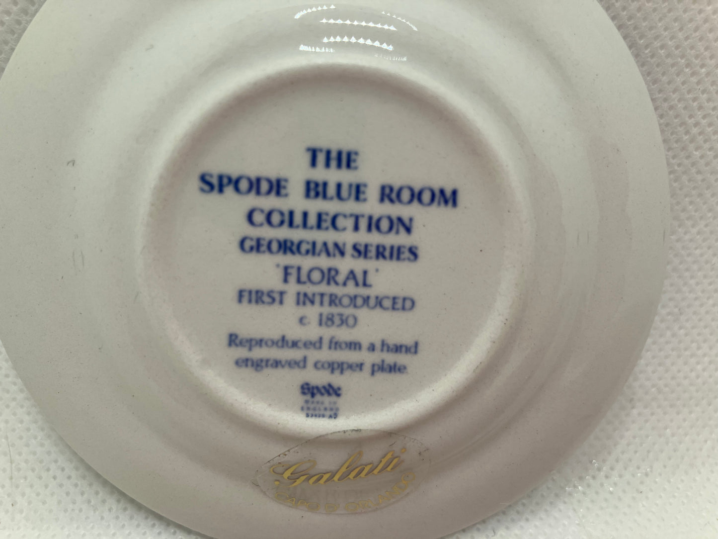 Spode Mini Plate Blue Room Collection Plate – "Floral" Georgian Pattern