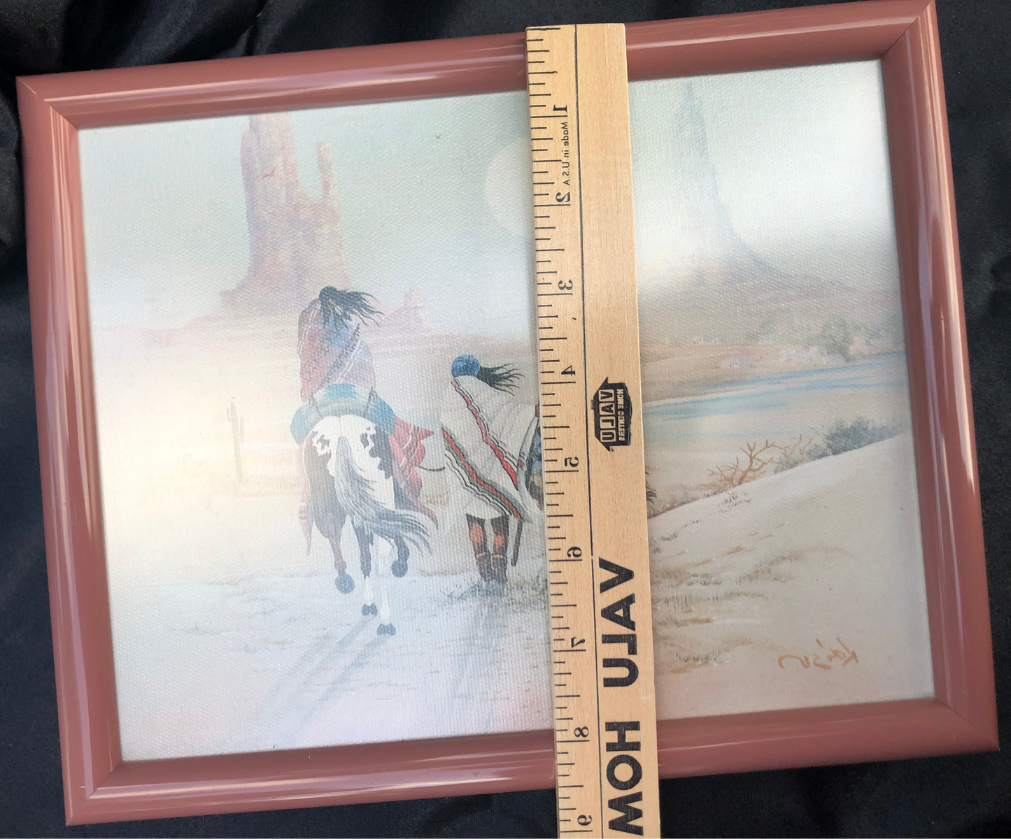 Vintage Native American Couple Traveling Canvas Print – Southwestern Art