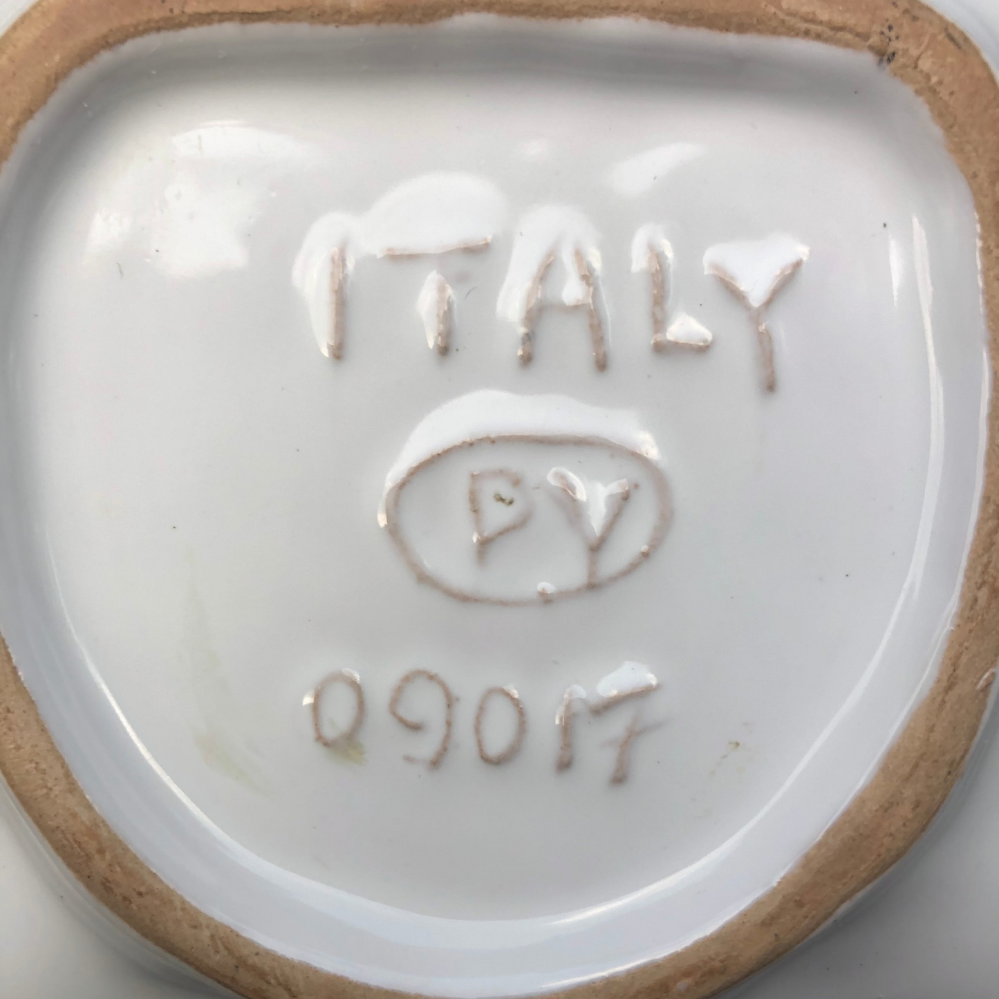Vintage Italian Shell Dishes, White Pottery Pair, Marked Italy 09017, Coastal Trinket or Nut Dish