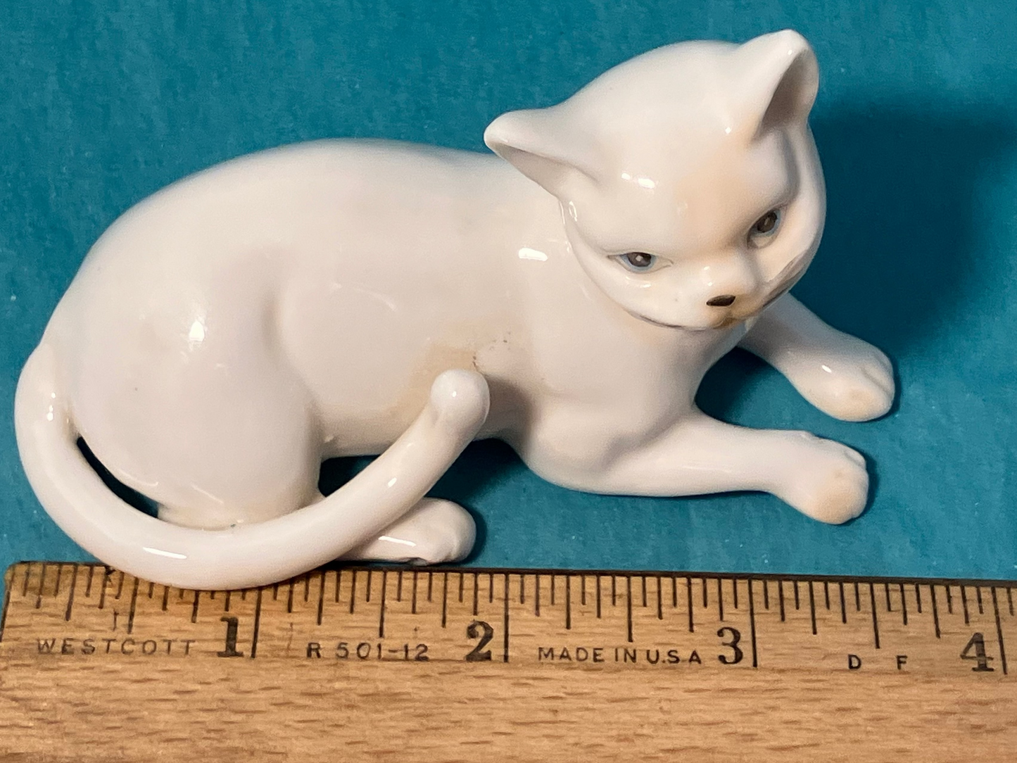 Vintage Porcelain Siamese Cat Figurine - Mid Century Japan