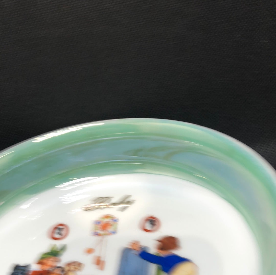 Baby Dish Marked Czechoslovakia with Luster Sides