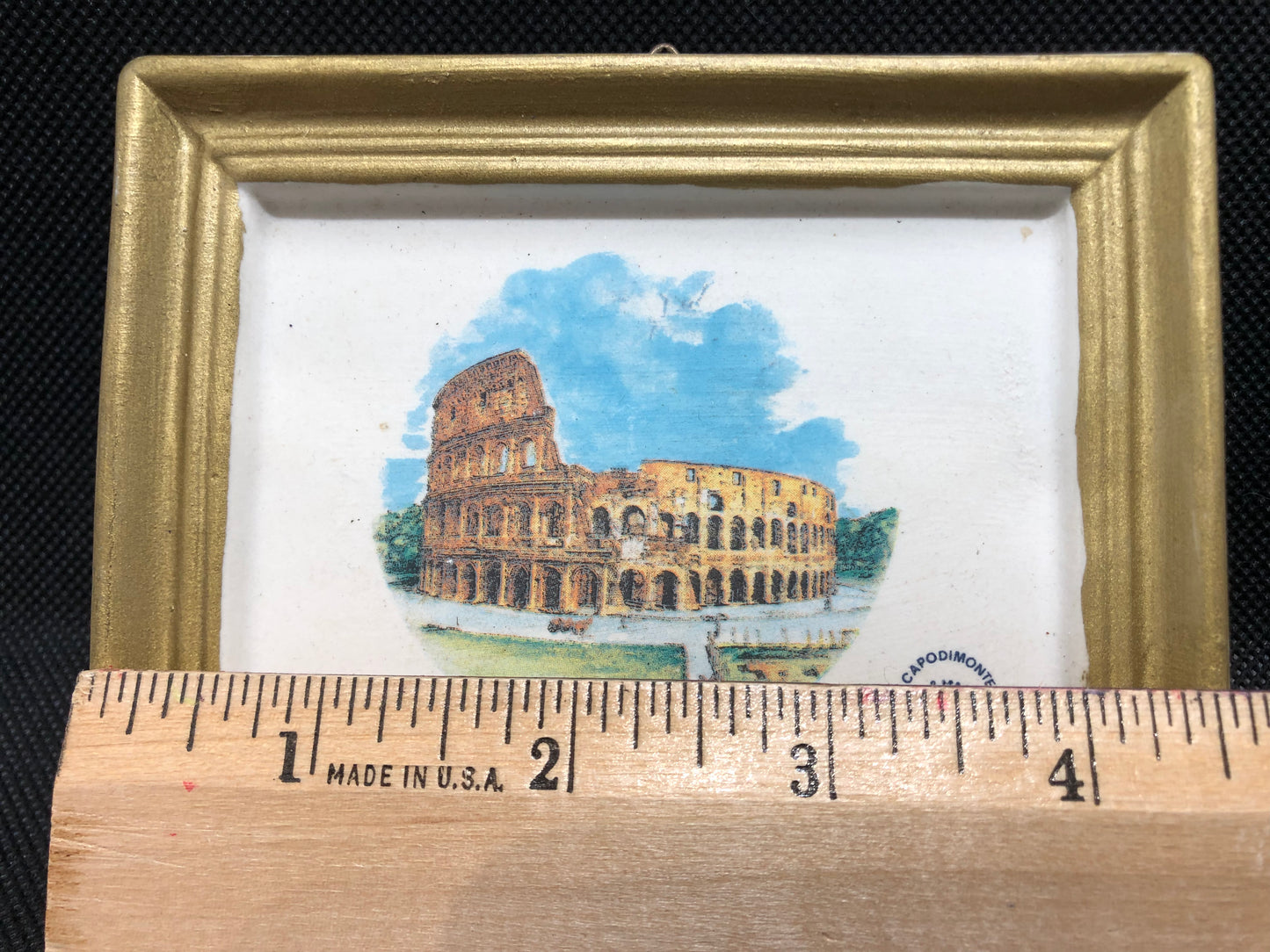 Vintage Capodimonte Miniature Ceramic Picture