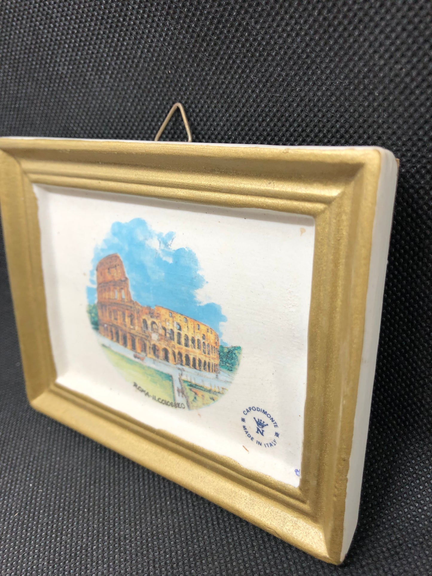 Vintage Capodimonte Miniature Ceramic Picture