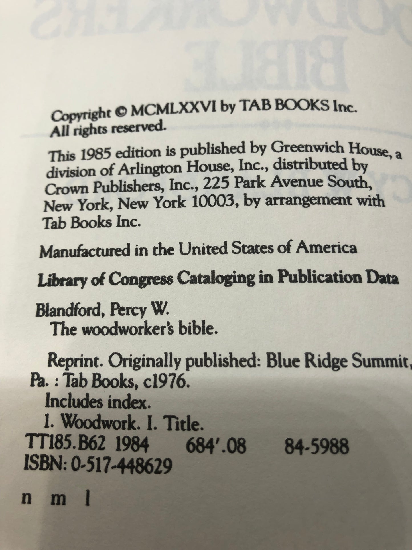 The Woodworker's Bible (Hardcover)