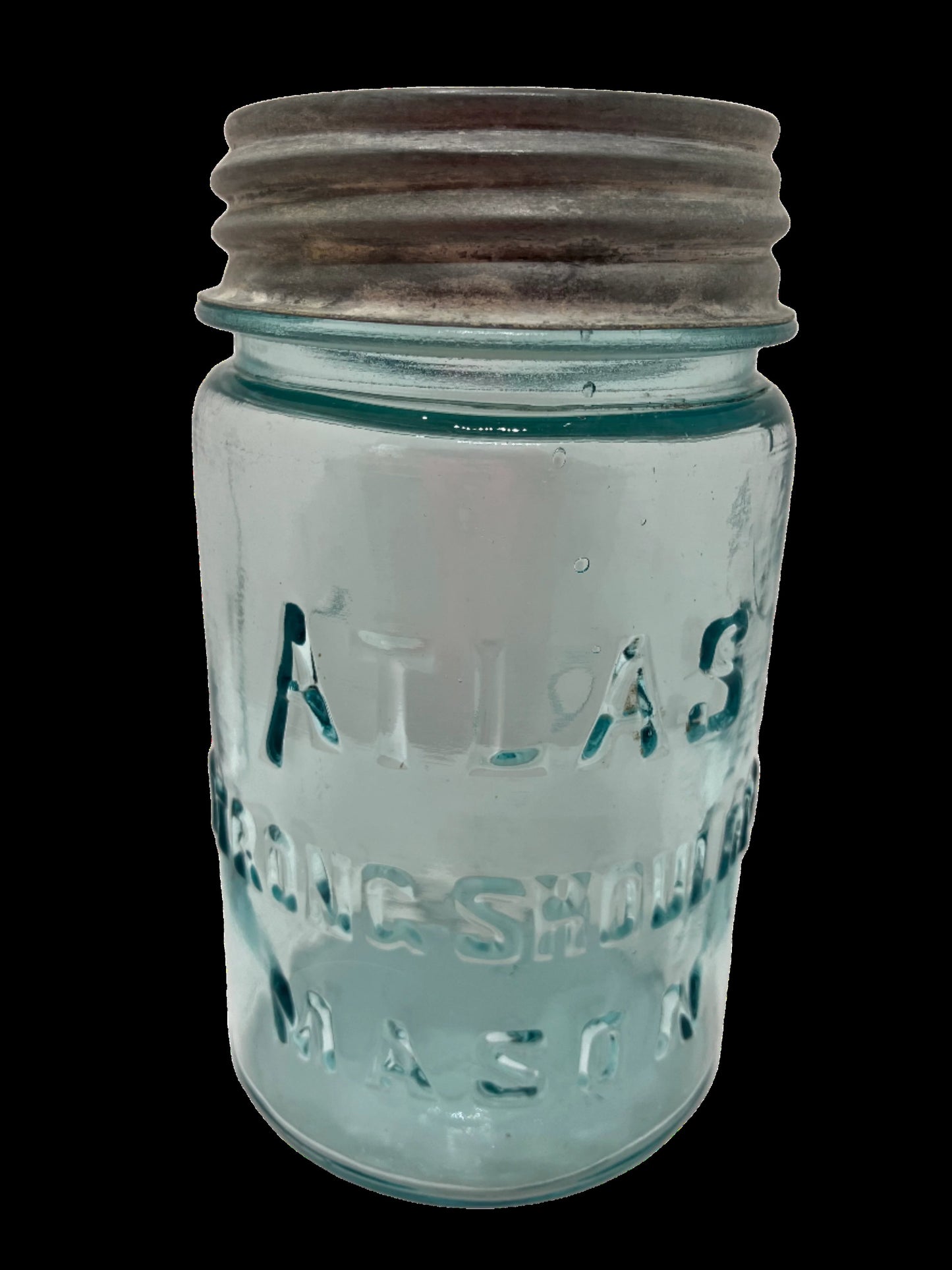 Mason Atlas Blue Pint Jar