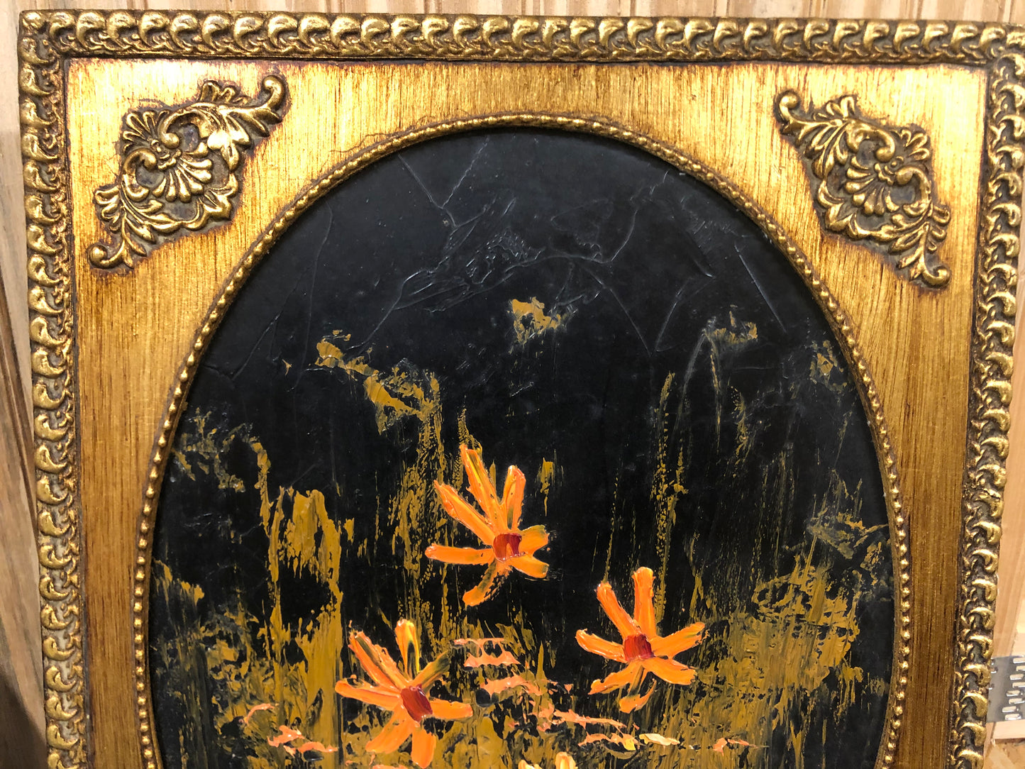 Mid Century Modern Decor textured Masonite painting