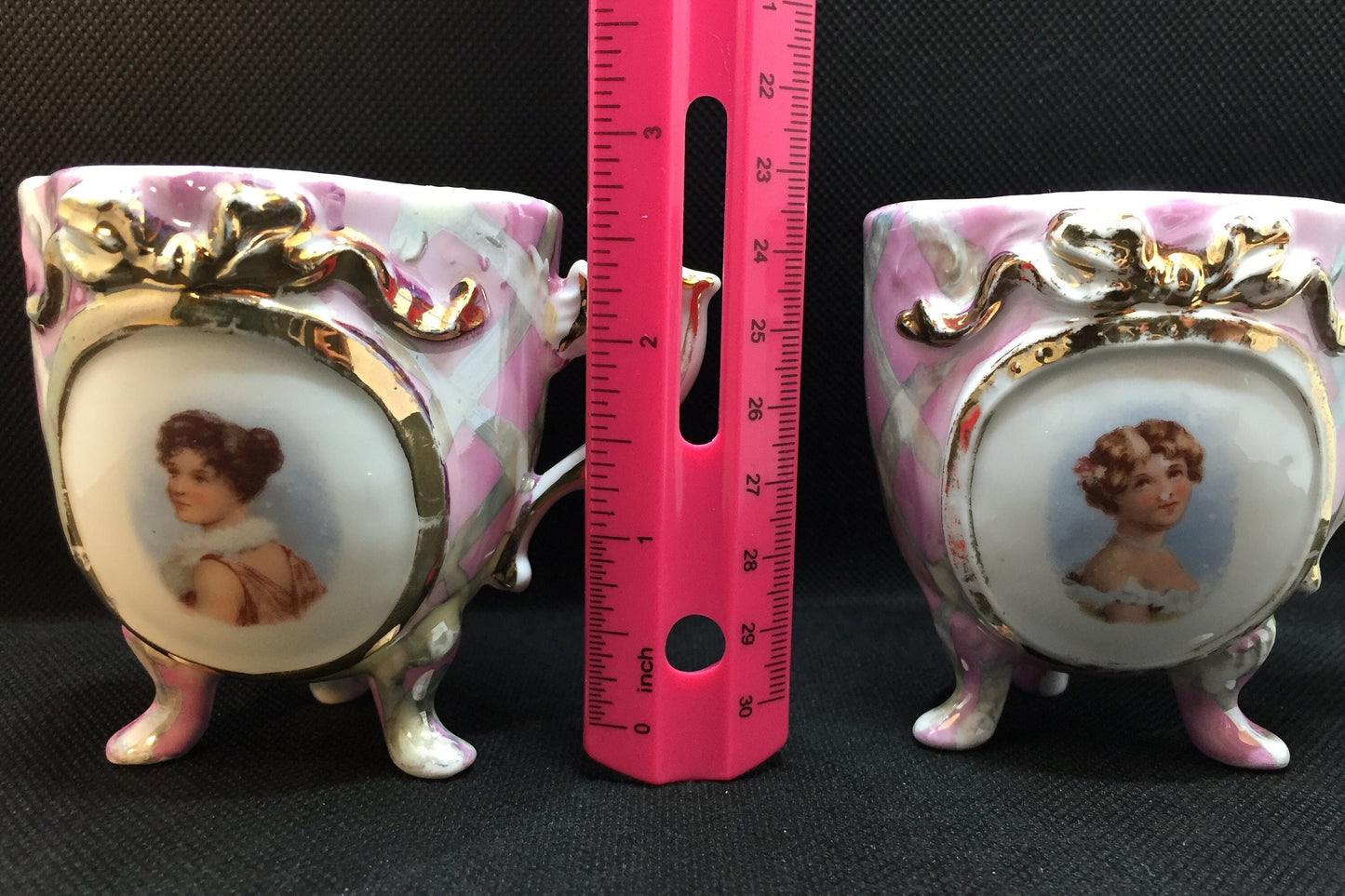 Opalescent Footed Teacup Made in Germany Height