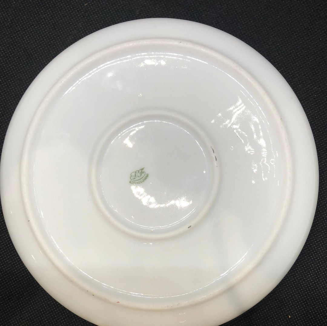 Porcelain Baby Dish Marked Czechoslovakia Vintage Bottom