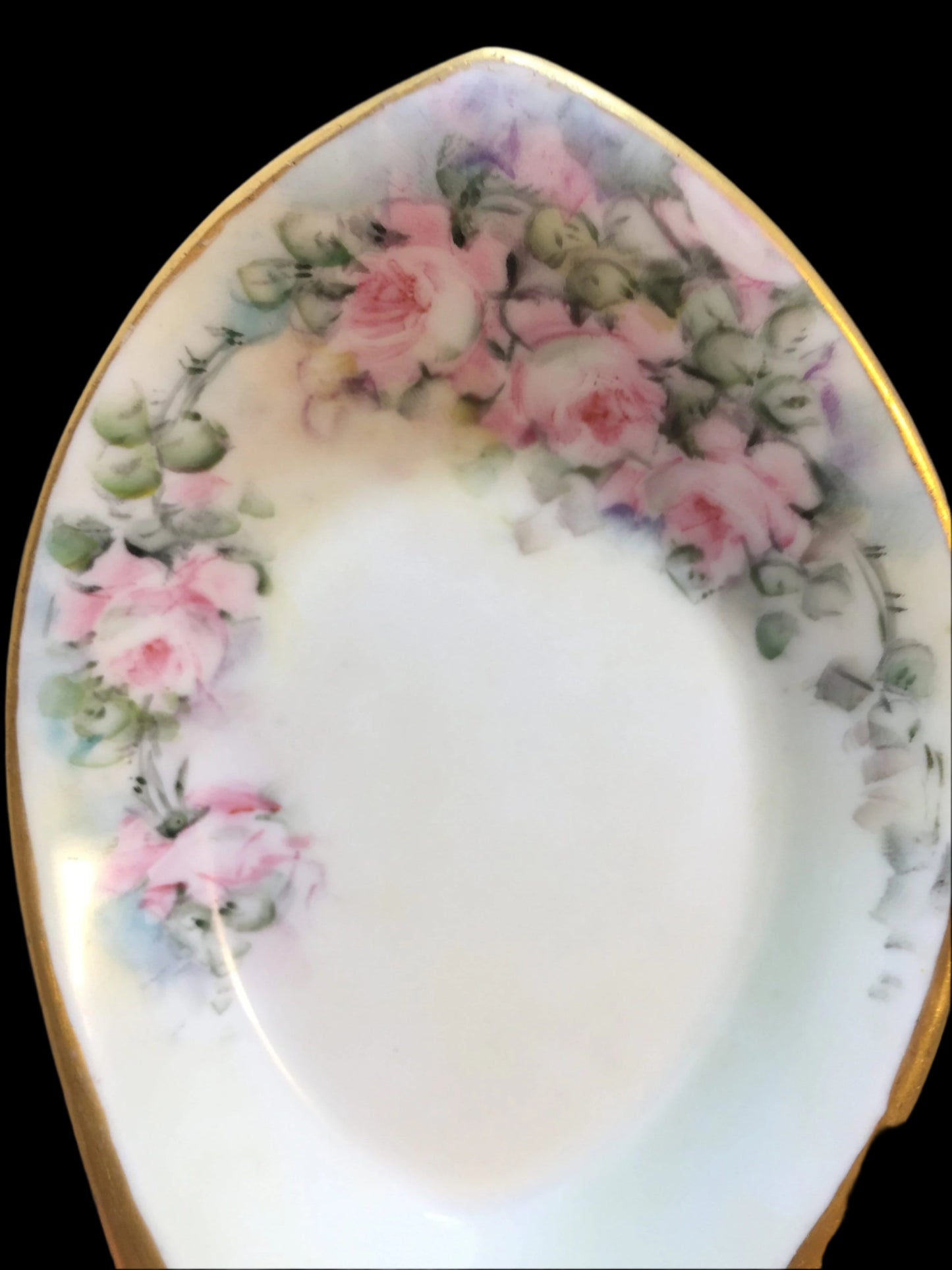 R&S Germany Trinket Dish Handle Roses