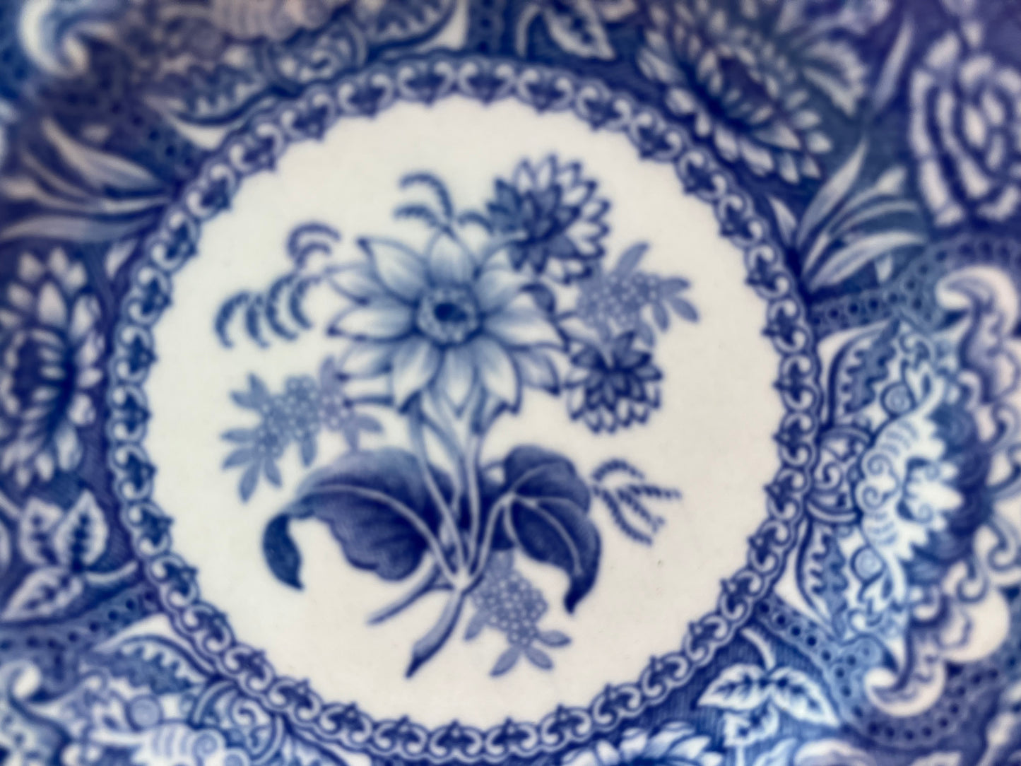 Spode Blue Room Mini Plate Blue and White Floral Design