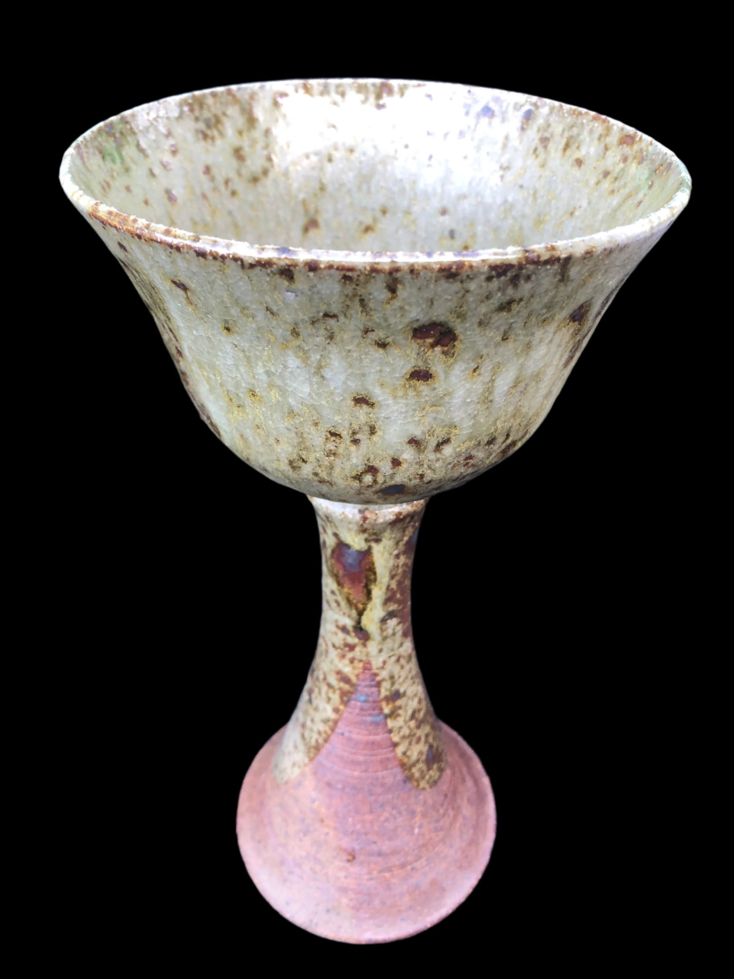 Tall studio pottery wine cup