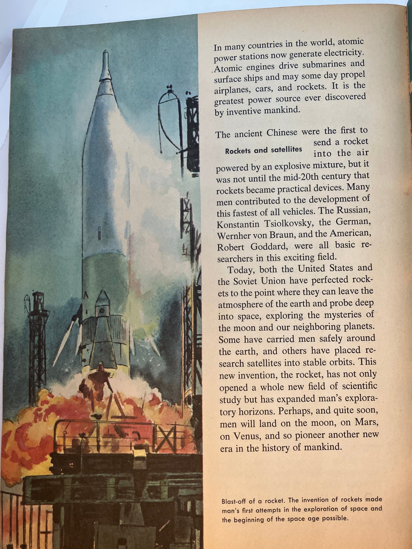 Vintage How and Why Children's Nonfiction Soft Cover How and Why Wonder Book Basic Invention from 1965 Spaceship