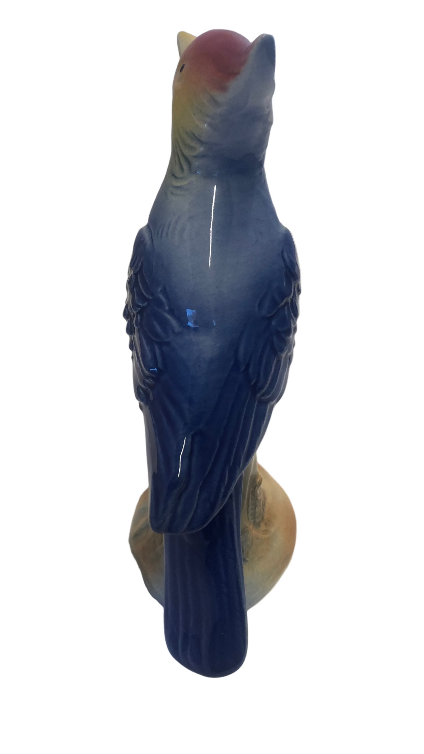 Vintage blue jay ceramic figurine