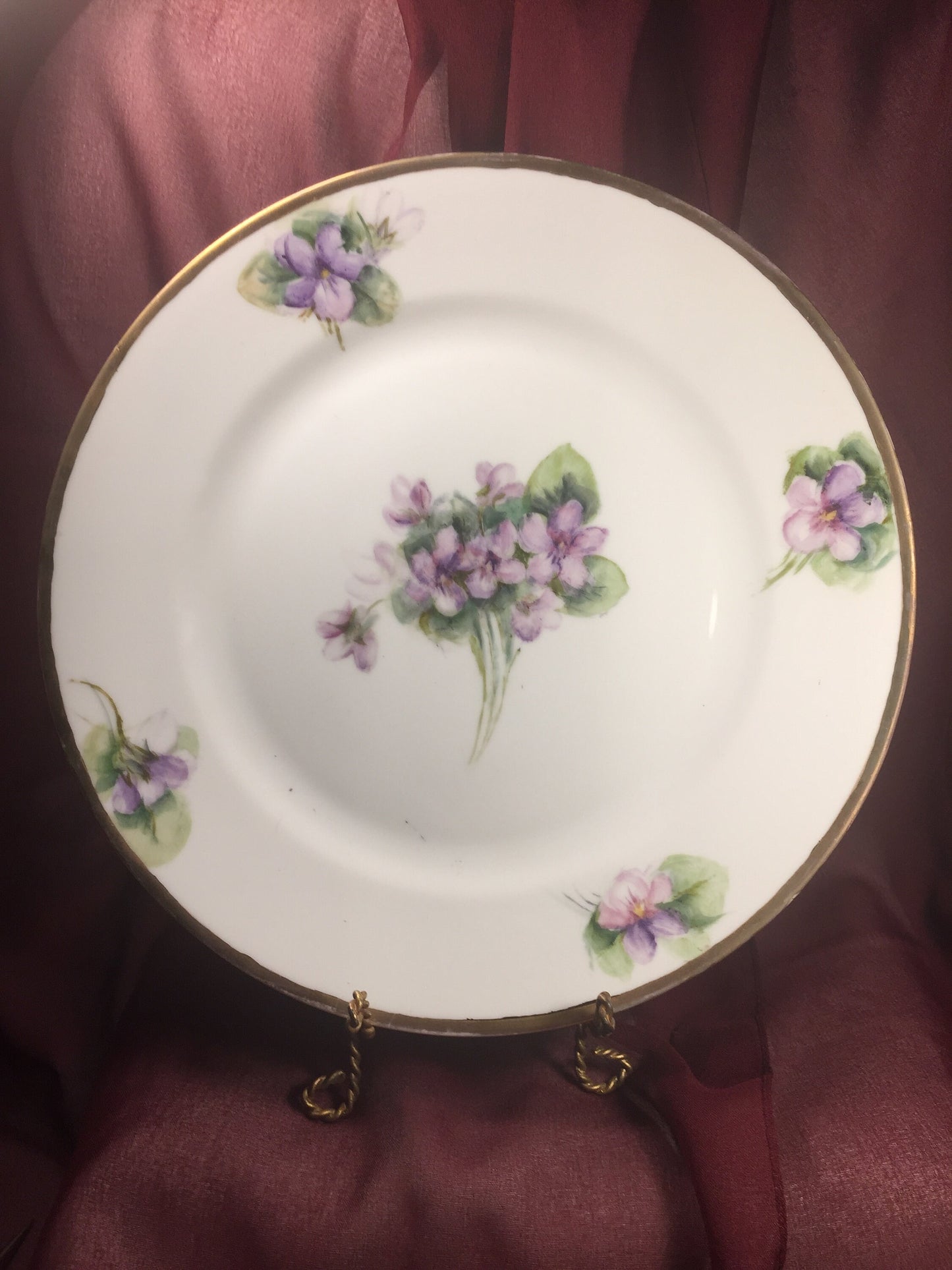 Pretty Hand Painted Post Production Noritake Plate