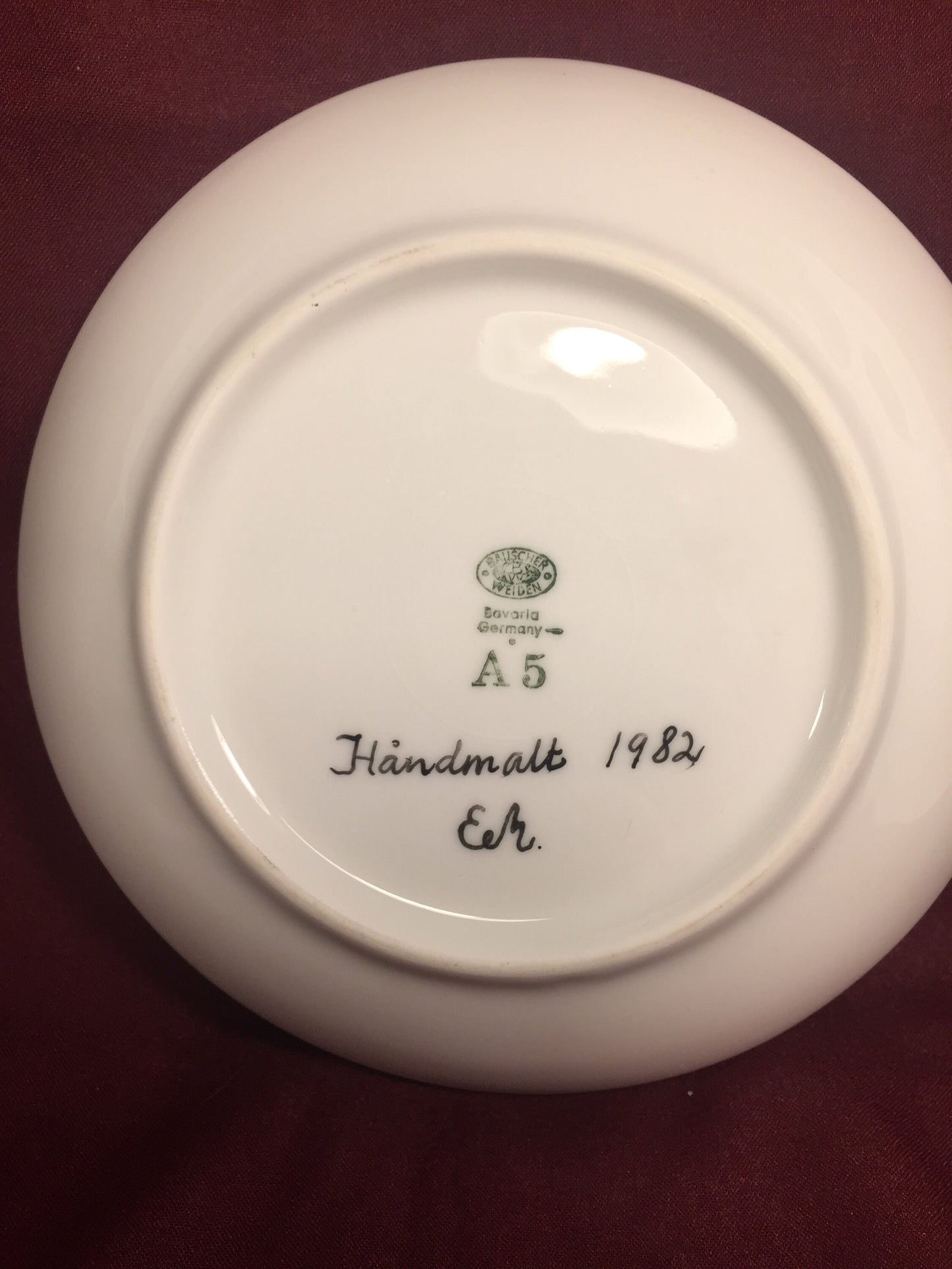 Hand Painted Pitcher and Small Dish