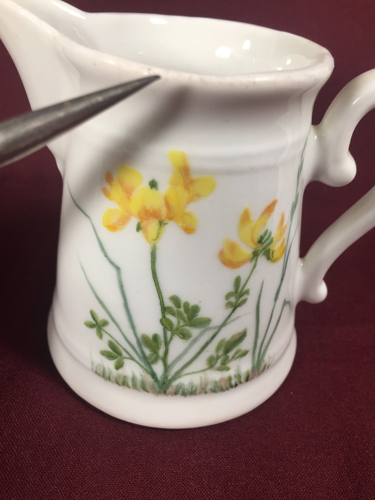Hand Painted Pitcher and Small Dish