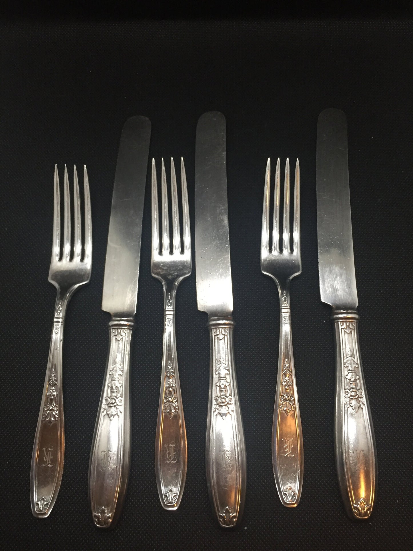 Roger Brother's Ambassador Silver-plate Trio of Knives and Forks