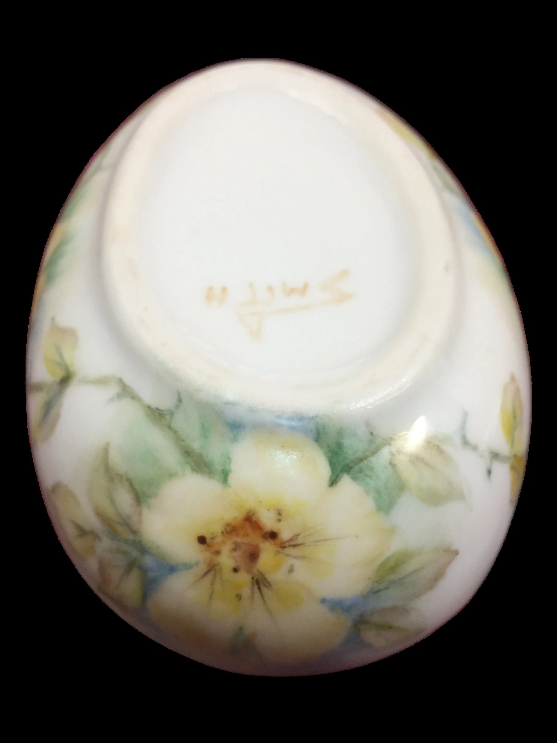 Beautifully Hand painted Egg with Yellow Roses