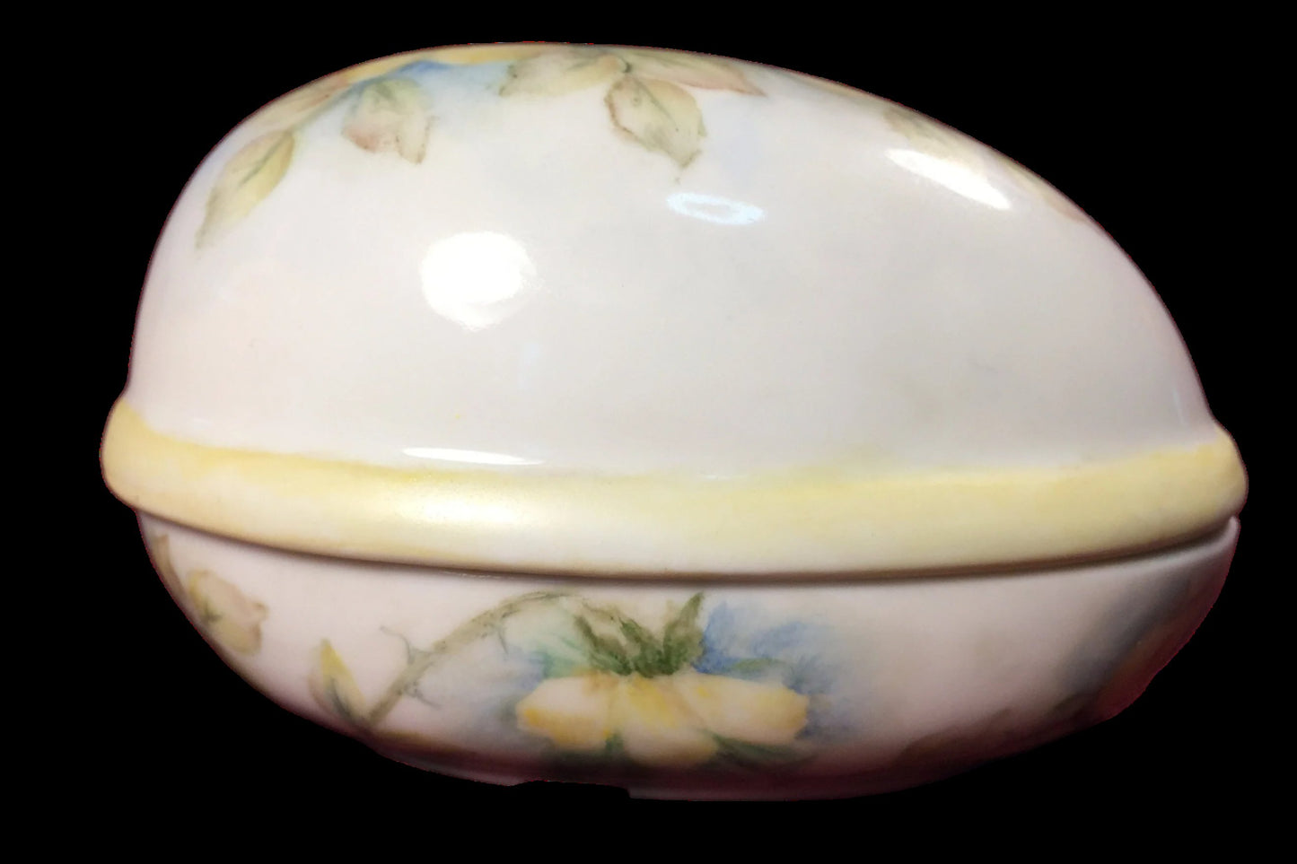 Beautifully Hand painted Egg with Yellow Roses