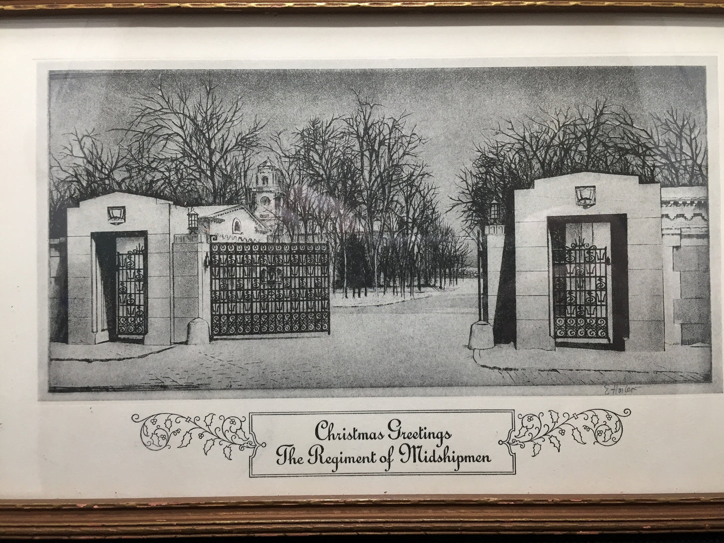 Christmas Greetings from The Regiment of Midshipman Framed Print