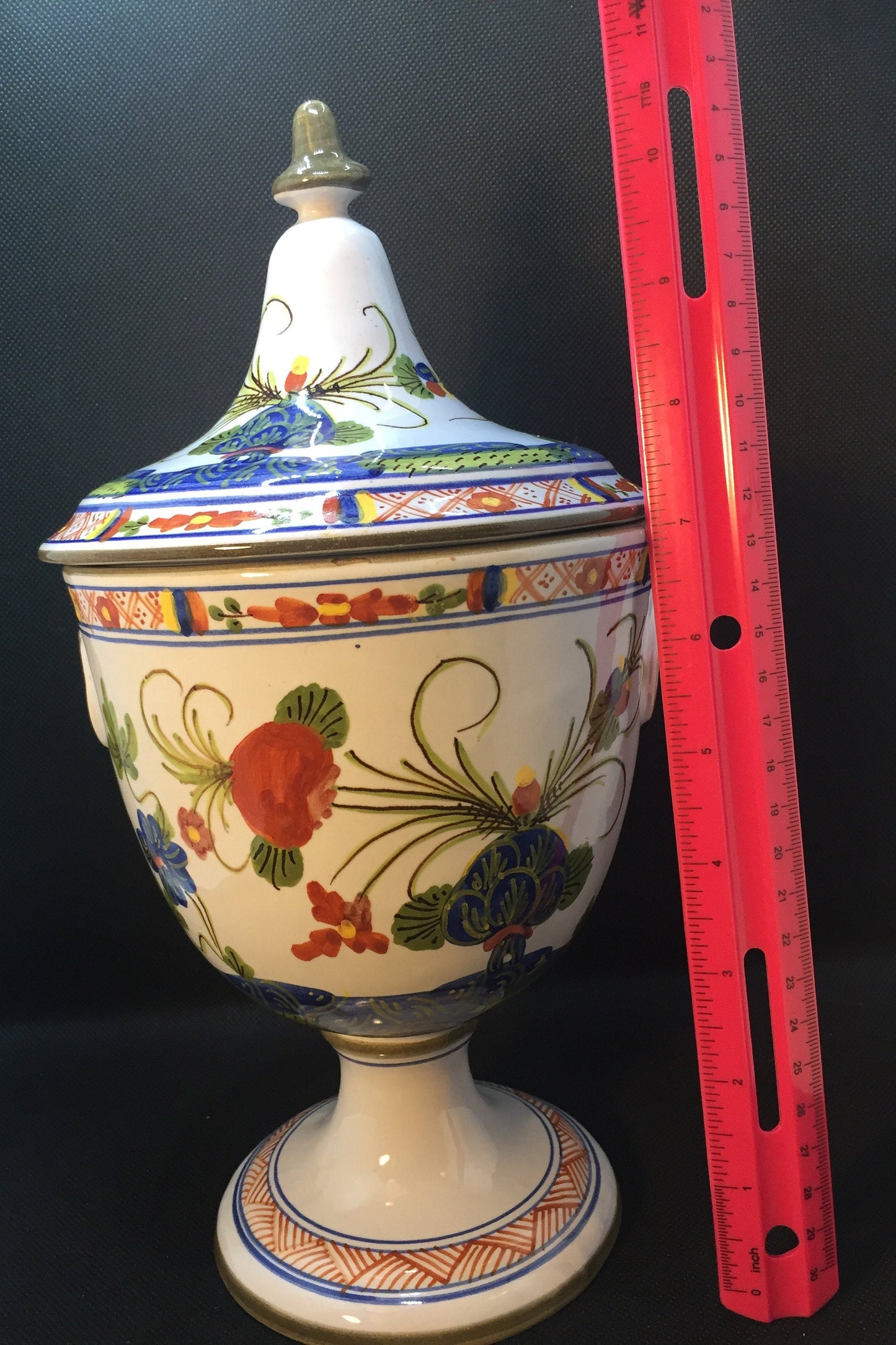Made in Italy Covered Vase/Urn/Large Apothecary Jar