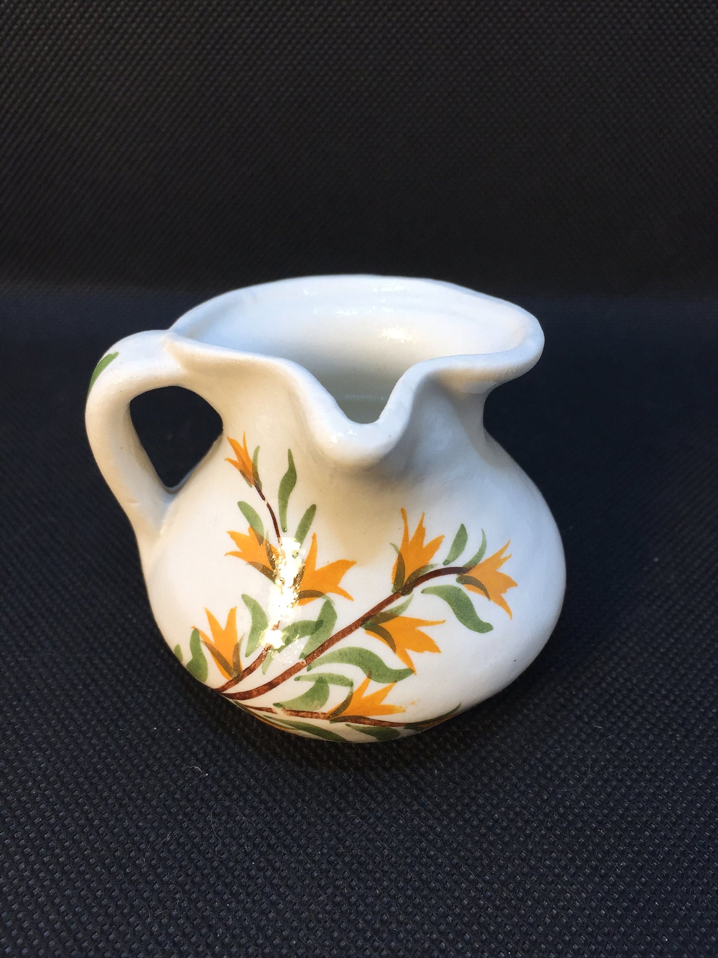 Miniature Side Spout Pottery Pitcher by Cash Family